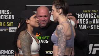 UFC 259 Amanda Nunes vs Megan Anderson WeighIn Staredown  MMA Fighting [upl. by Temirf]