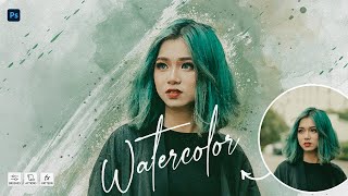 Watercolor Photoshop Action How to use [upl. by Annwahsal]