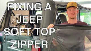 Fixing a Jeep Soft Top Zipper  Jeep HOW TO [upl. by Carolina]