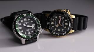 Two BRAND NEW CITIZEN PROMASTER EcoDrive Dive watches to Review BN015206E and BN015508E [upl. by Zahara312]