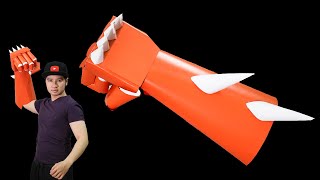 DIY Paper Giant GLOVES  Craft Ninja Weapon  THANOS INFINITY GAUNTLET [upl. by Attolrac]