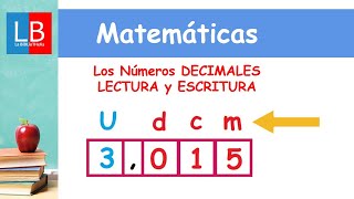 Los Números DECIMALES LECTURA y ESCRITURA ✔👩‍🏫 PRIMARIA [upl. by Nehpets]