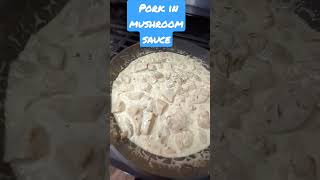 Pork in mushroom sauce5minutesrecipesquickdinner [upl. by Duffy94]