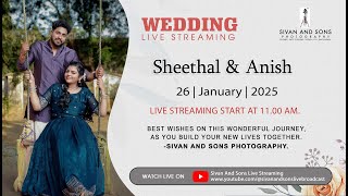 Sheethal amp Anish  Wedding live  Sivan and sons photography [upl. by Encratia]