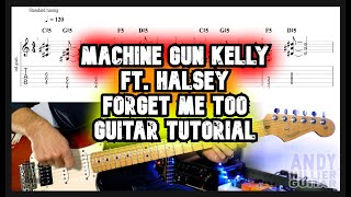 Machine Gun Kelly  forget me too Guitar Tutorial Lesson [upl. by Ingelbert429]