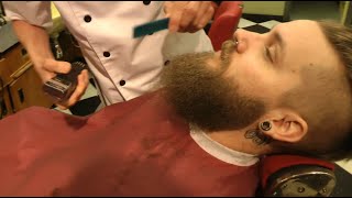 Dennis Barbershop First Beard Trim [upl. by Nosemaj]