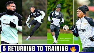 Wesley Fofana Nkunku And Lavia Return Dates Confirmed Chelsea Training Today [upl. by Aihsad]