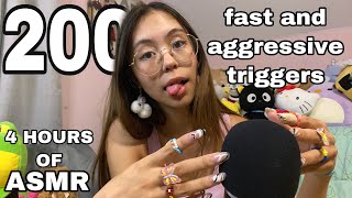 ASMR  200 Fast and Aggressive Triggers Personal Attention Mouth Sounds and Much More 200k [upl. by Lucas]