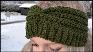 Crochet Headband with RIBBED Edge  EASY Crochet Ear warmers [upl. by Magnuson481]