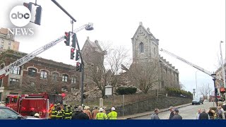 Connecticut church roof collapses [upl. by Kennan]