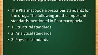 Significance of Pharmacopoeial standards [upl. by Fenton577]