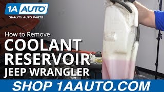 How to Change Coolant Reservoir 1217 Jeep Wrangler [upl. by Tdnerb]