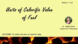 Units of Calorific Value By Dr Nisha Singh [upl. by Iak845]