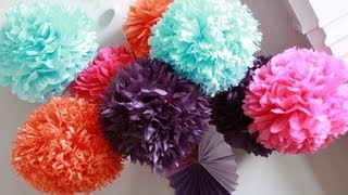 How To DIY Paper Pom Tutorial  Decorations that impress [upl. by Cathee]