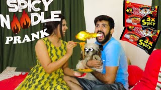 Extreme Spicy Noodles Prank On Husband  sheethal elzha official  sheethal elzha  sheethal [upl. by Llerref]