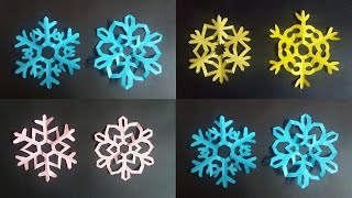 Como hacer Copos de nieve de papel  Paper snowflakes OrigamiTutorial [upl. by Haerr]