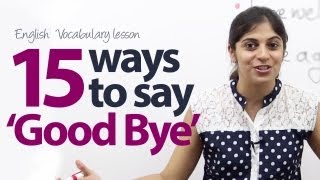 15 different ways to say Goodbye in English  Free English vocabulary lesson  ESL [upl. by Nylirehc]