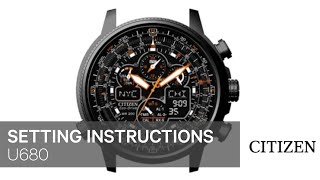 Citizen Watch Setting Instruction — U680 [upl. by Haldi260]