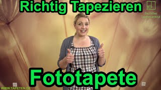 Richtig Tapezieren  Fototapete [upl. by Akemot]