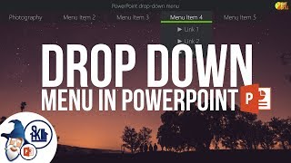 How to Drop Down Menu in PowerPoint updated [upl. by Nnazus]