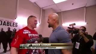 Brock Lesnar meets The Rock backstage on UFC [upl. by Pelmas47]