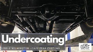 Undercoating Process  LineX Cape Fear Customs [upl. by Aivekal]