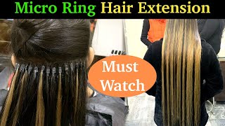 Permanent Hair Extension  Micro Ring Extension  Hairapist 😍 [upl. by Nadine650]