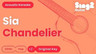 Chandelier  Sia Karaoke Acoustic [upl. by Eey]