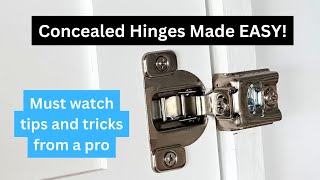 Concealed Hinges Made Easy [upl. by Penoyer]