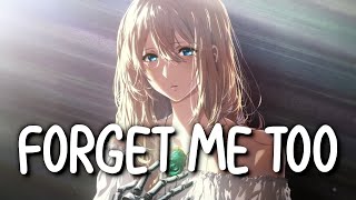 「Nightcore」 Forget Me Too  Machine Gun Kelly ft Halsey ❤️ Animated Lyrics [upl. by Anhaj]