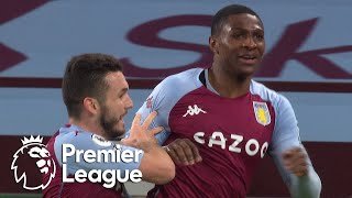 Kortney Hause heads 10man Aston Villa into 20 lead v Crystal Palace  Premier League  NBC Sports [upl. by Ute]