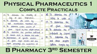 physical pharmaceutics 1 practical  b pharmacy 3rd sem physical pharmaceutics  Carewell Pharma [upl. by Akinohs416]