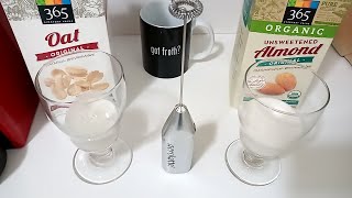 Oat Milk vs Almond Milk part 2 Frothing Test [upl. by Clementas]