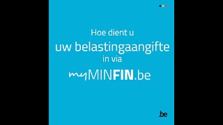 Hoe dient u uw belastingaangifte in via MyMinfin [upl. by Portie]