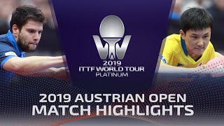 Dimitrij Ovtcharov vs Tomokazu Harimoto  2019 ITTF Austrian Open Highlights R16 [upl. by Skcirdnek]