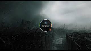 RELAXING RAIN WITH DISTANT ARTILLERY  BATTLE AMBIENCE  AMBIENCE CHANNEL  TWO HOUR for New Version [upl. by Dambro]