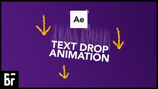 Text Drop Animation Effect  After Effects Tutorial [upl. by Doehne]