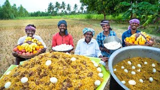 BIRYANI  MUTTON BIRYANI with Eggs  Traditional Biryani Recipe cooking in Village  Village Cooking [upl. by Cleve]