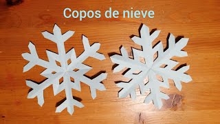 Copos de nieve de papel paso a paso [upl. by Allemrac]