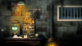 Creepy Bunker Ambience  Rain amp Wind Sounds 3 hours 4k [upl. by Berrie]