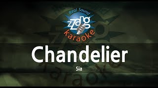 SiaChandelier 1key Karaoke Version [upl. by Nunnery812]