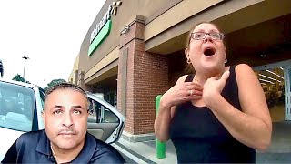 Insurance scammer caught on video walking into womans car [upl. by Gruver712]