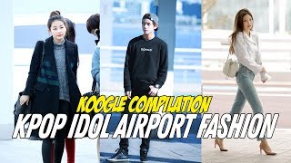 KPop idols looking FINE with their airport fashion  KPOP COMPILATION [upl. by Arze]