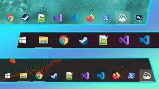 Get Transparent Taskbar in Windows 10 Centered Icons [upl. by Wittie750]