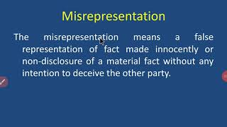 Misrepresentation [upl. by Onit]