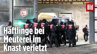 Gefängnismeuterei Polizei stürmt Knast in Thüringen  JVA Untermaßfeld [upl. by Anjanette]