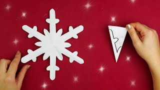 Cómo hacer un copo de nieve de papel en 5 minutos Simple [upl. by Ainitsirhc38]