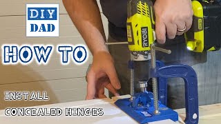 How To Install Concealed Hinges using a Kreg Jig [upl. by Catlin]